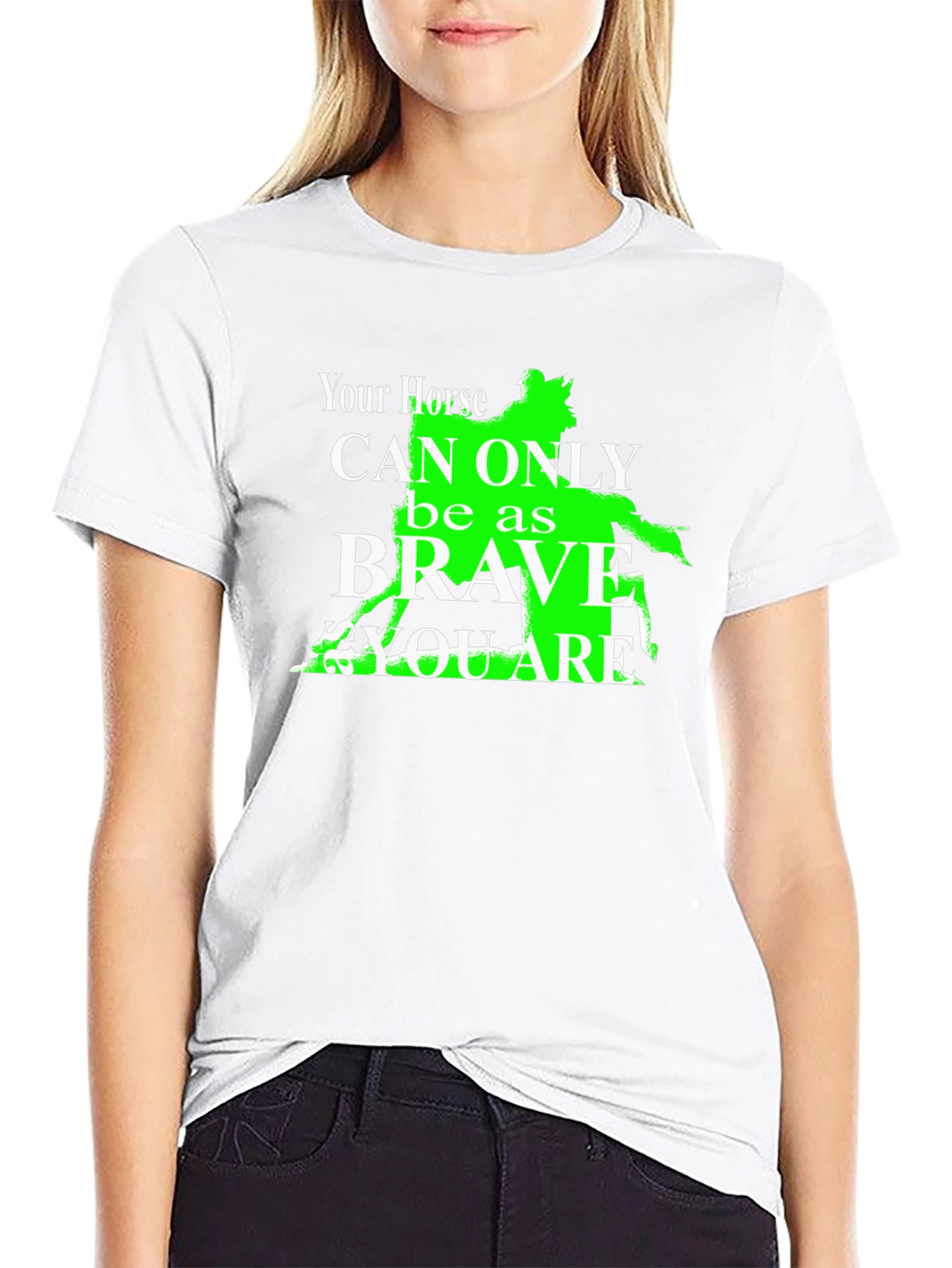 Brave Horse Graphic T-Shirt - Equestrian Rider Tee