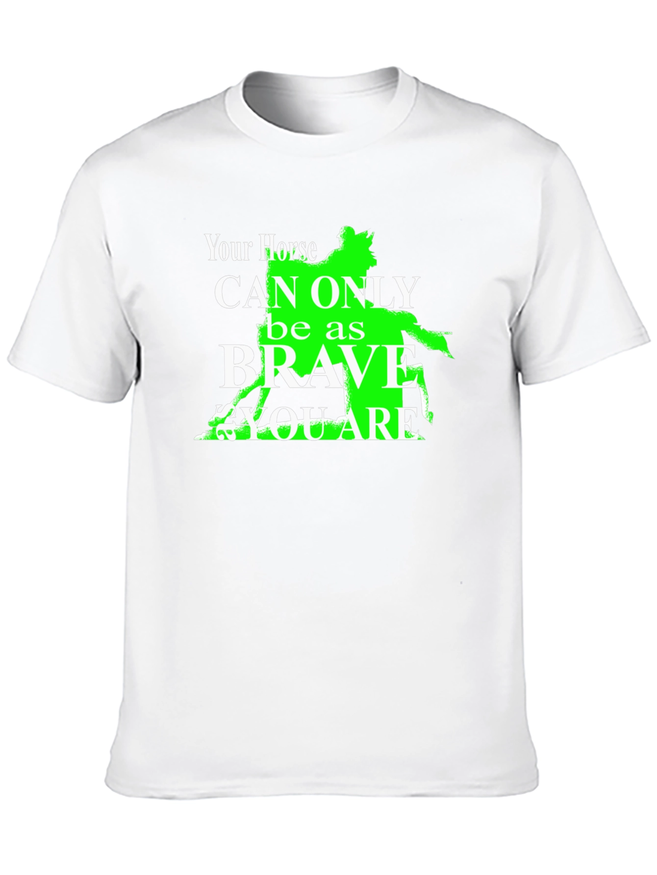 Brave Horse Graphic T-Shirt - Equestrian Rider Tee