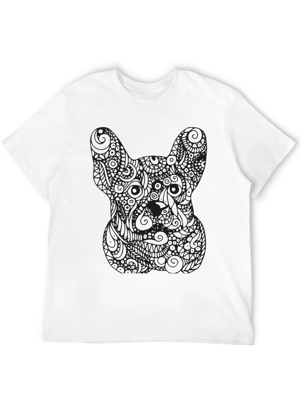 Black Dog Silhouette Print T-Shirt