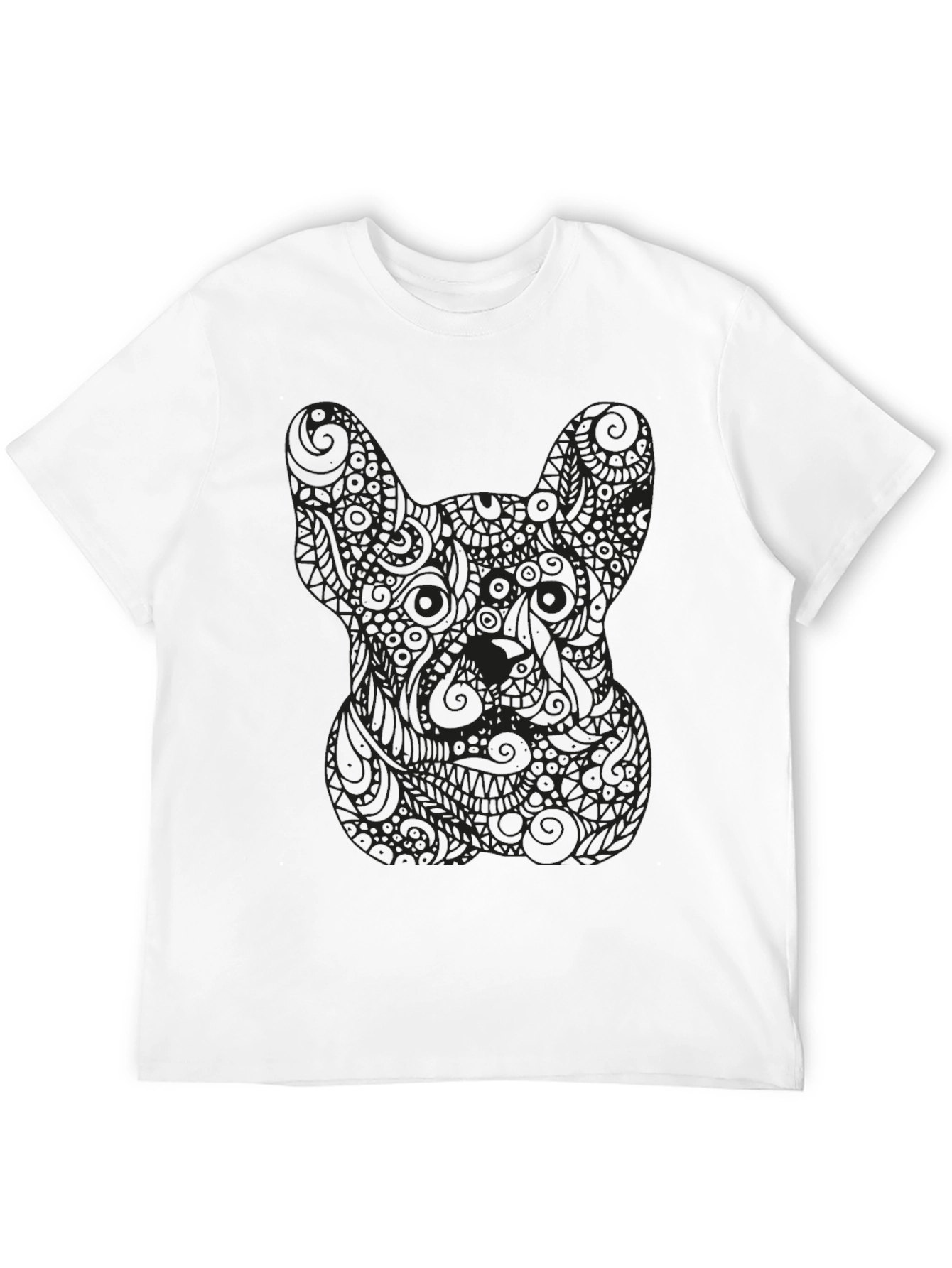 Black Dog Silhouette Print T-Shirt