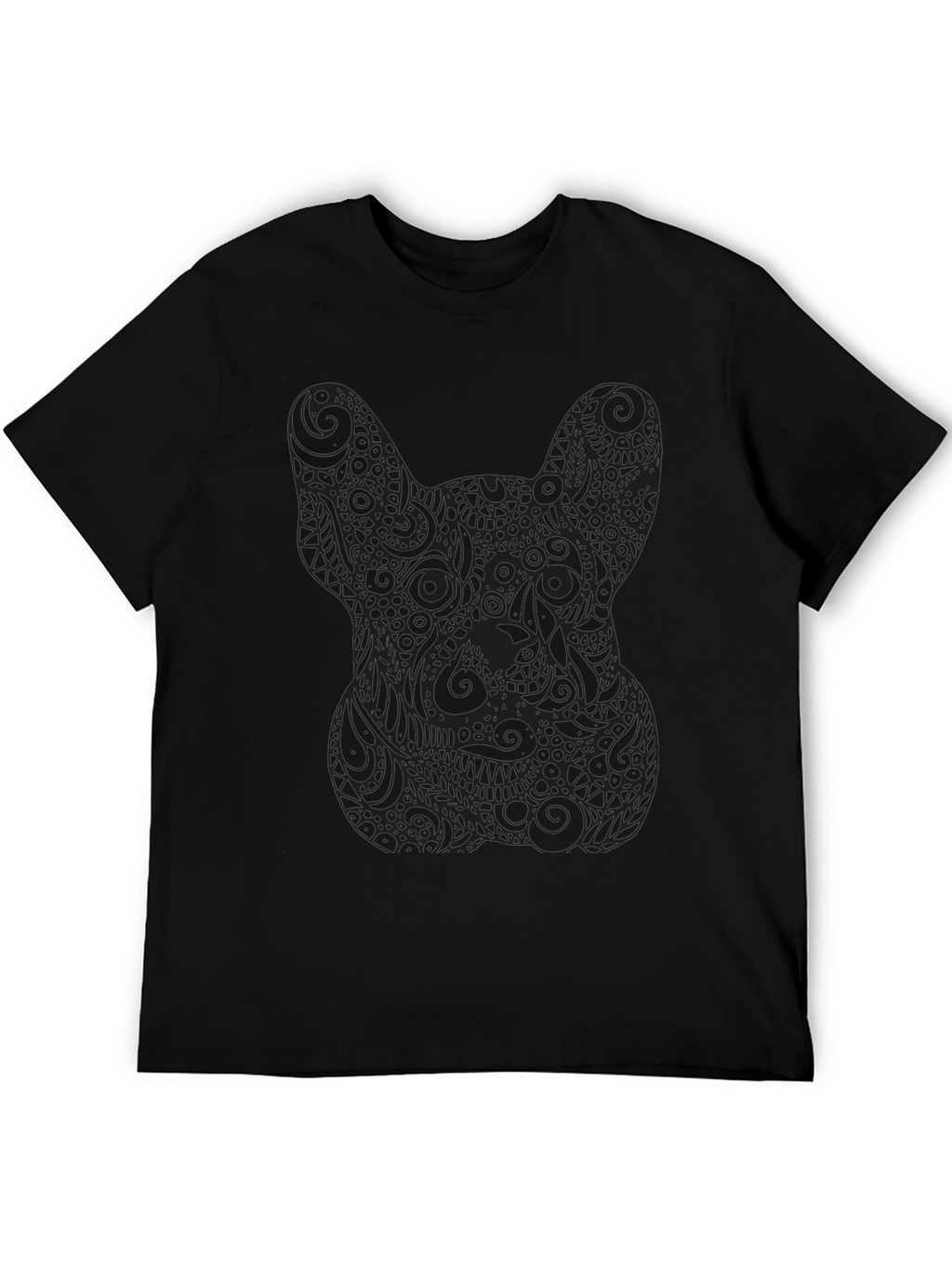 Black Dog Silhouette Print T-Shirt