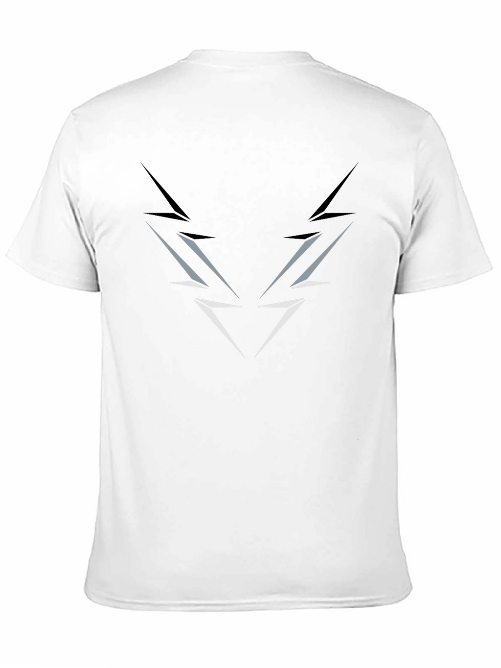 Mens Black T-Shirt with Abstract Lightning Graphic