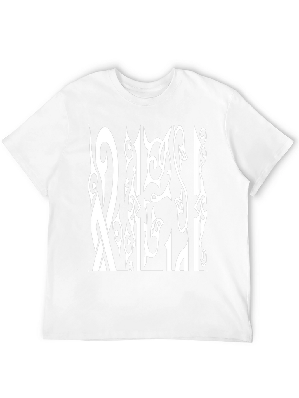 Abstract Graphic Print Tee - Black
