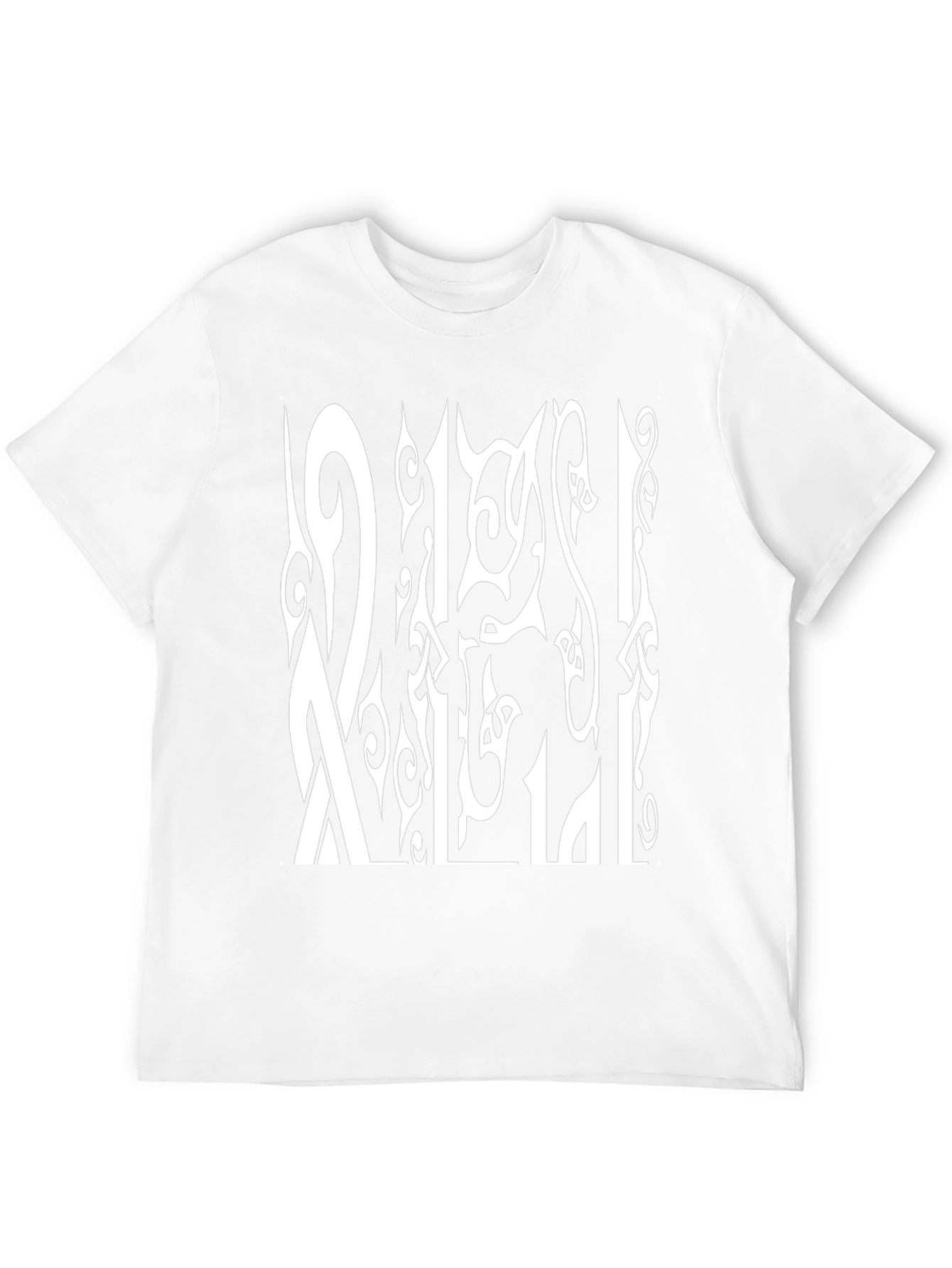Abstract Graphic Print Tee - Black