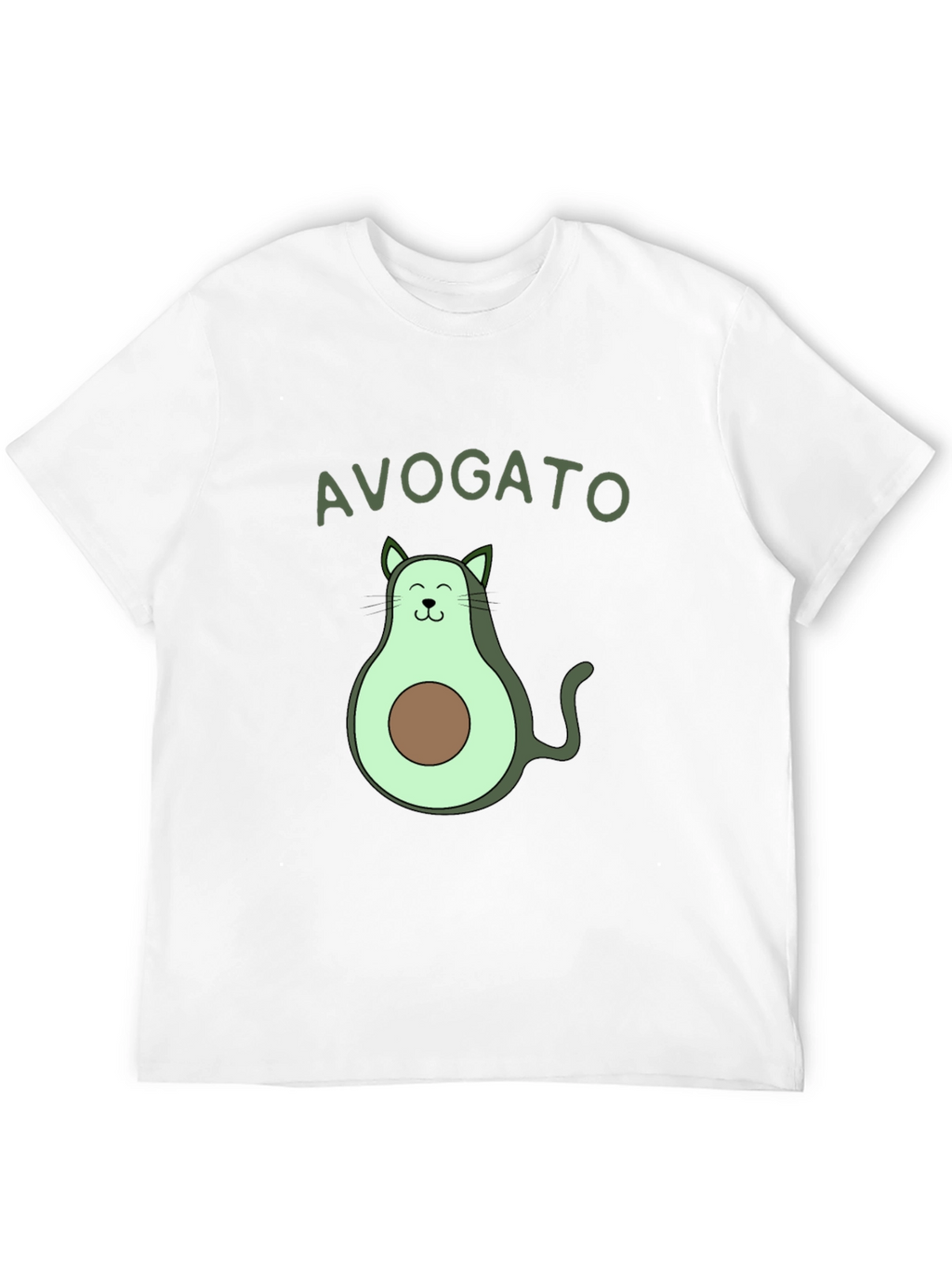 Avogato T-Shirt: Avocado Cat Graphic Tee