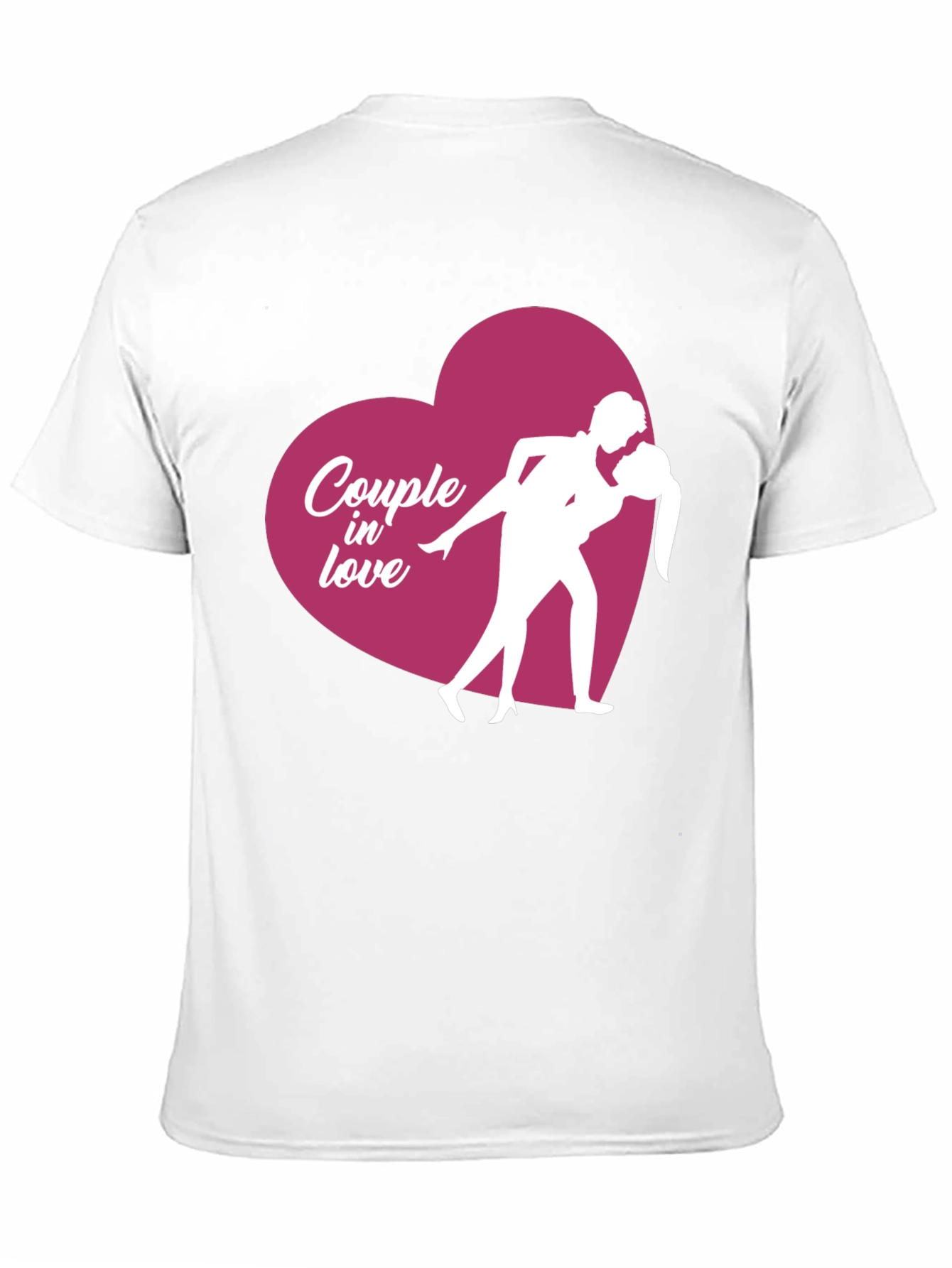 Couple in Love Graphic T-Shirt - Black