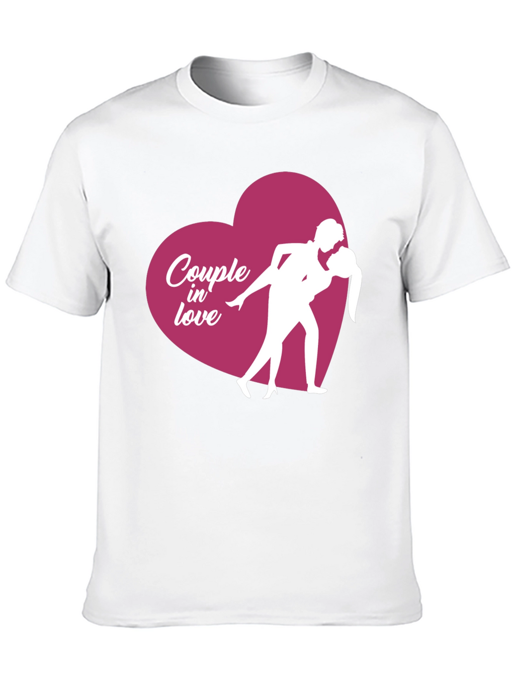 Couple in Love Graphic T-Shirt - Black