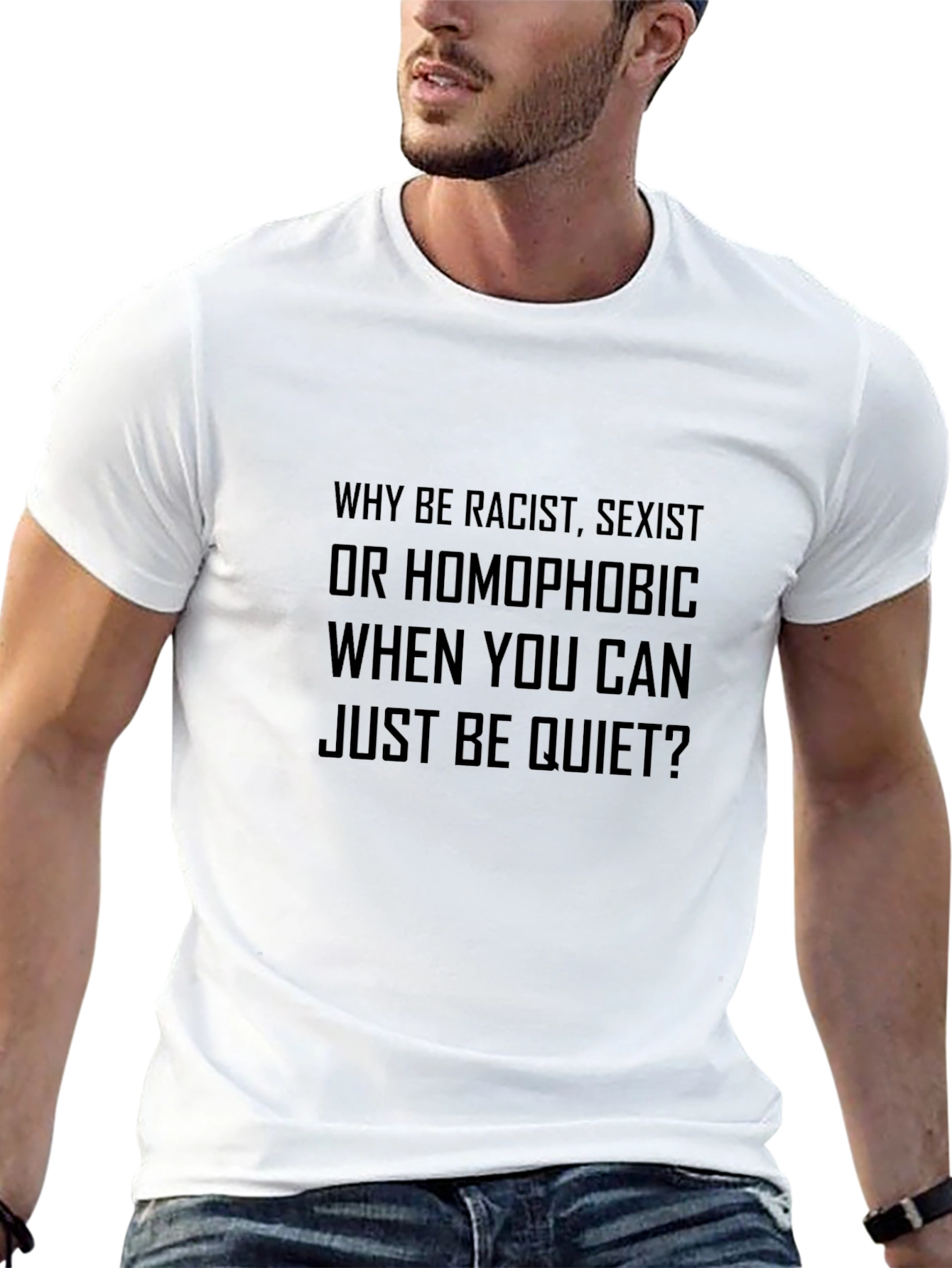 Why Be Racist T-Shirt Soft Cotton Tee