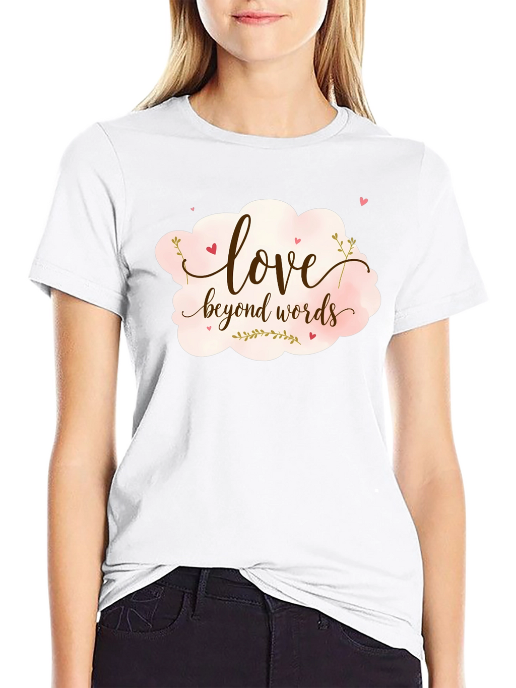 Love Beyond Words Graphic Tee - Black