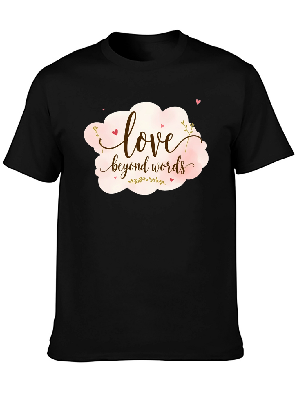 Love Beyond Words Graphic Tee - Black
