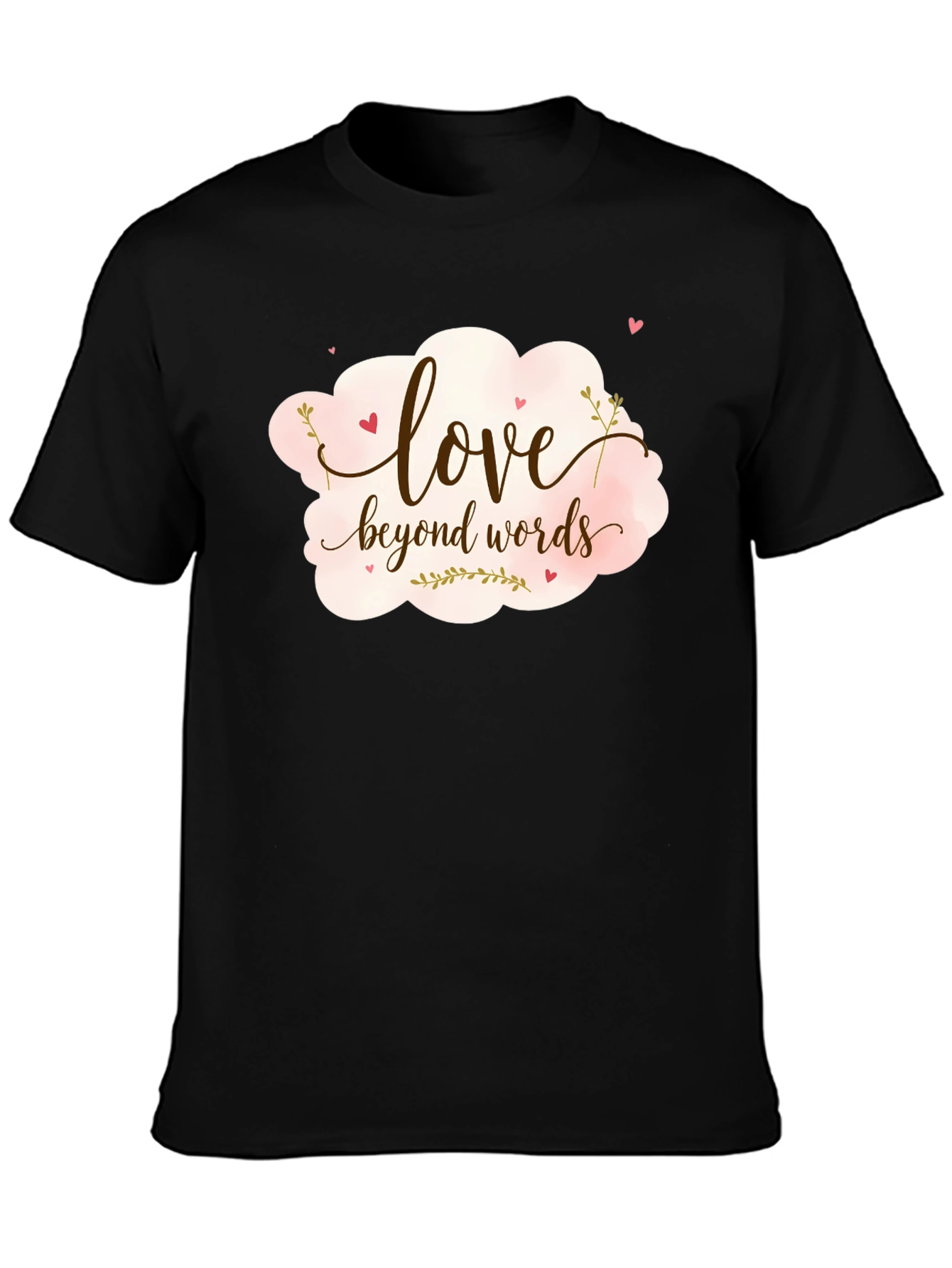 Love Beyond Words Graphic Tee - Black