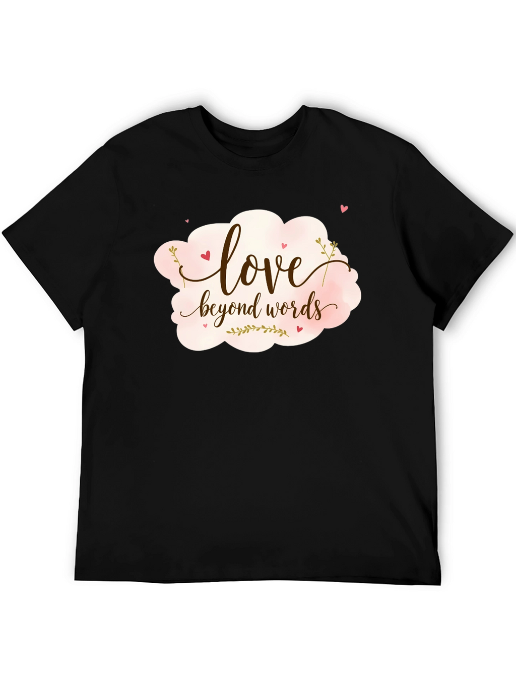 Love Beyond Words Graphic Tee - Black