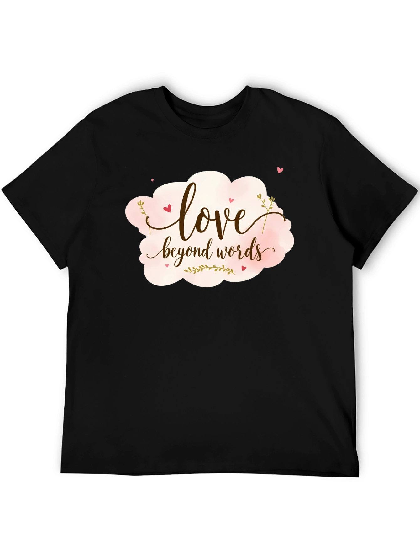 Love Beyond Words Graphic Tee - Black