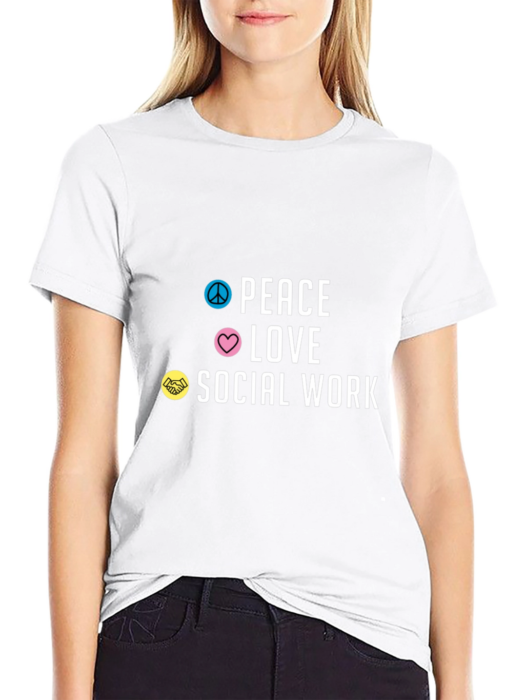 Peace Love Social Work Graphic Tee
