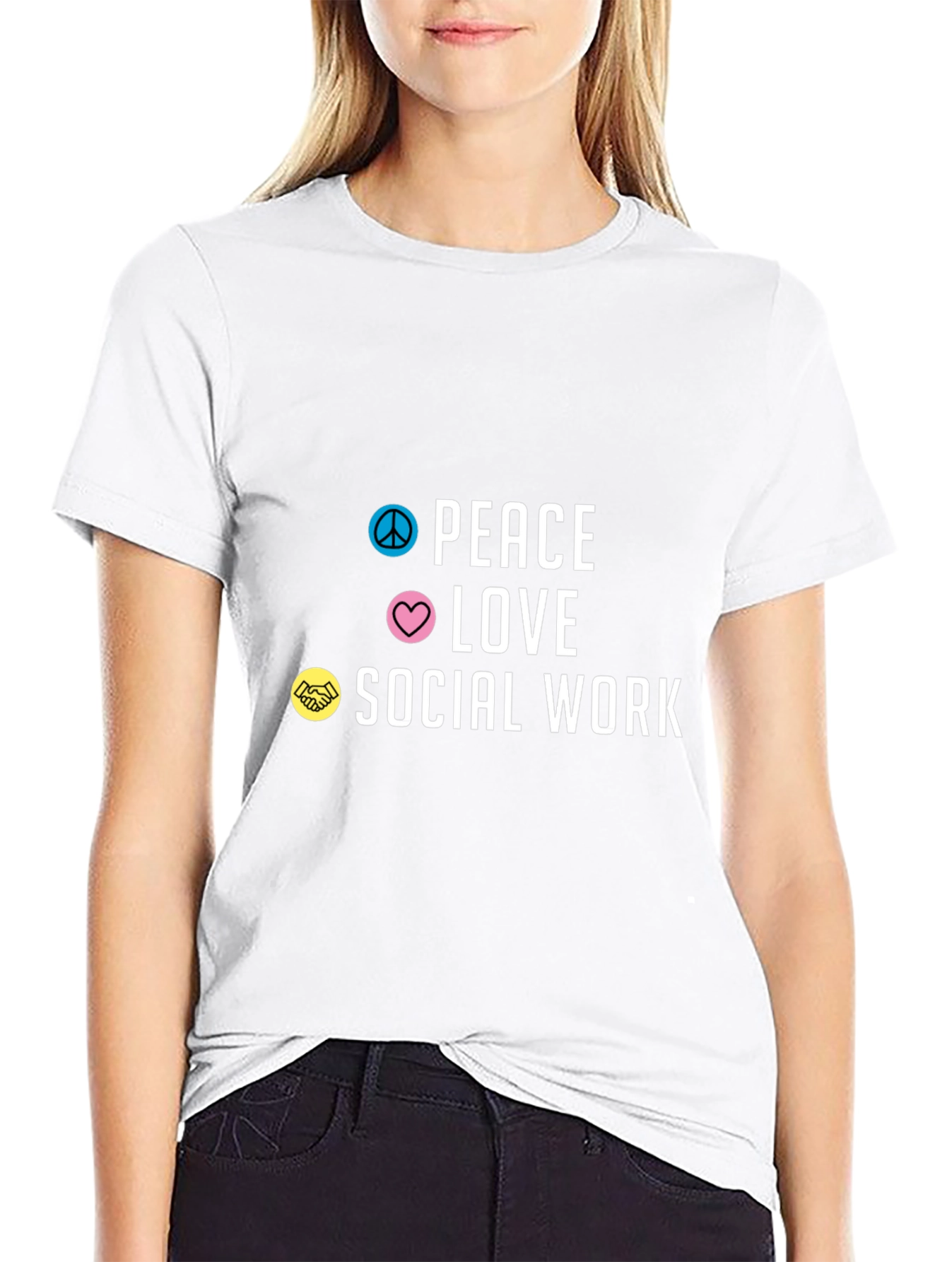 Peace Love Social Work Graphic Tee