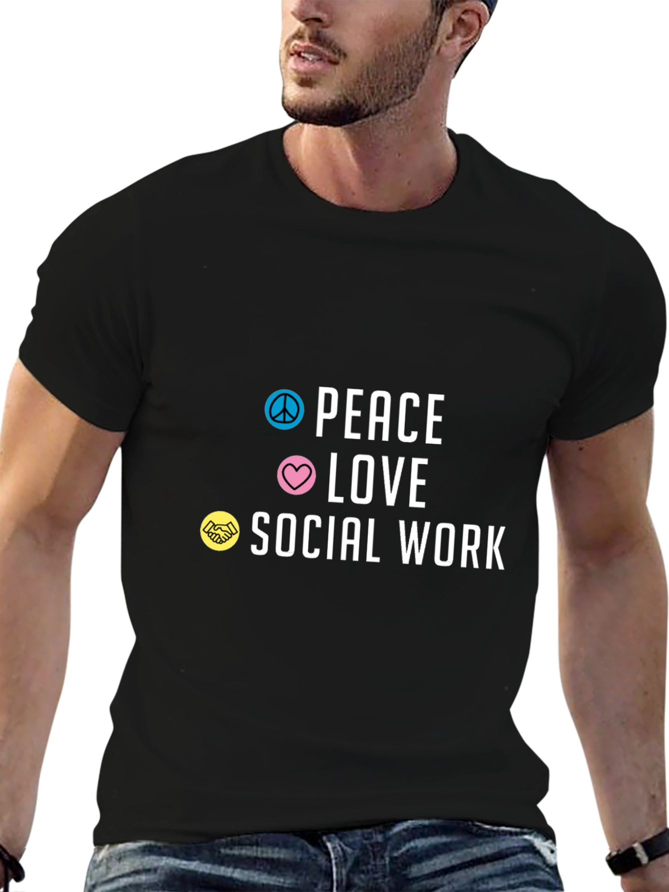 Peace Love Social Work Graphic Tee