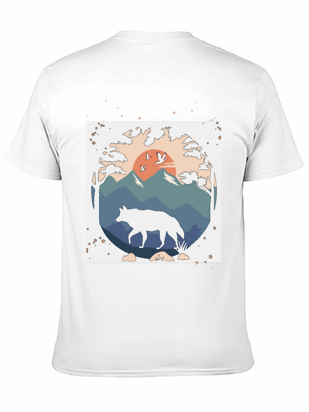 Wolf Nature Graphic Tee - Black