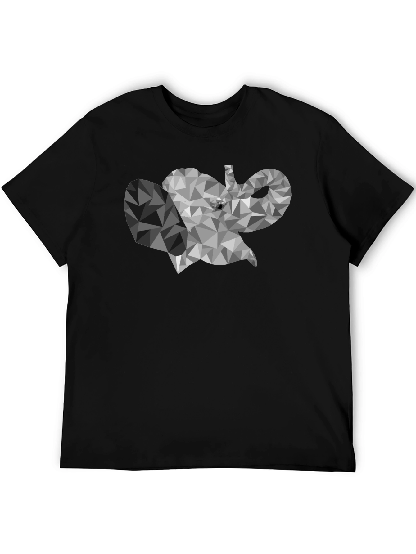 Geometric Elephant Graphic T-Shirt - Modern Style
