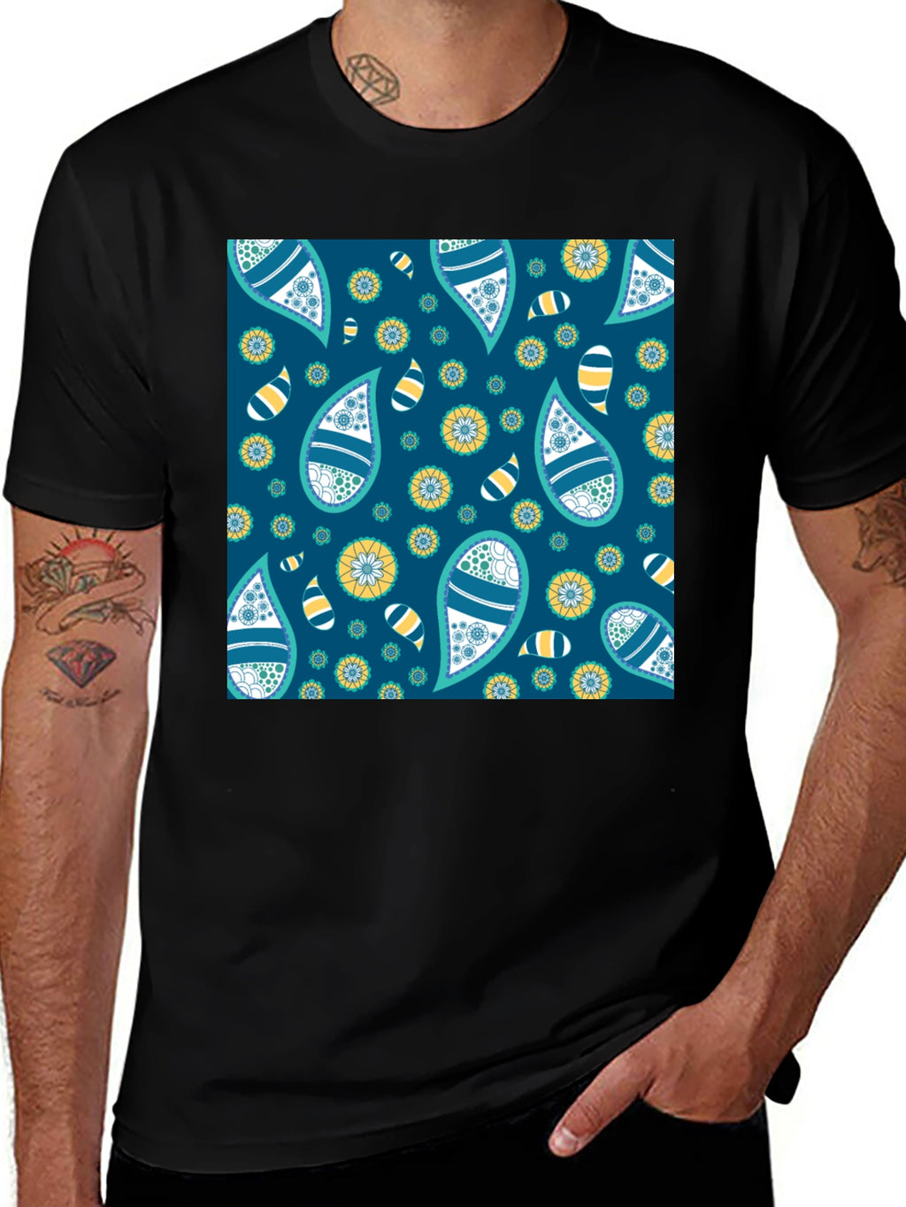 Paisley Pattern T-Shirt: Stylish Casual Wear