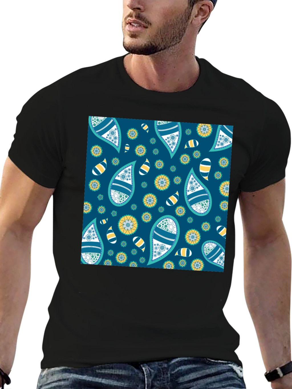 Paisley Pattern T-Shirt: Stylish Casual Wear
