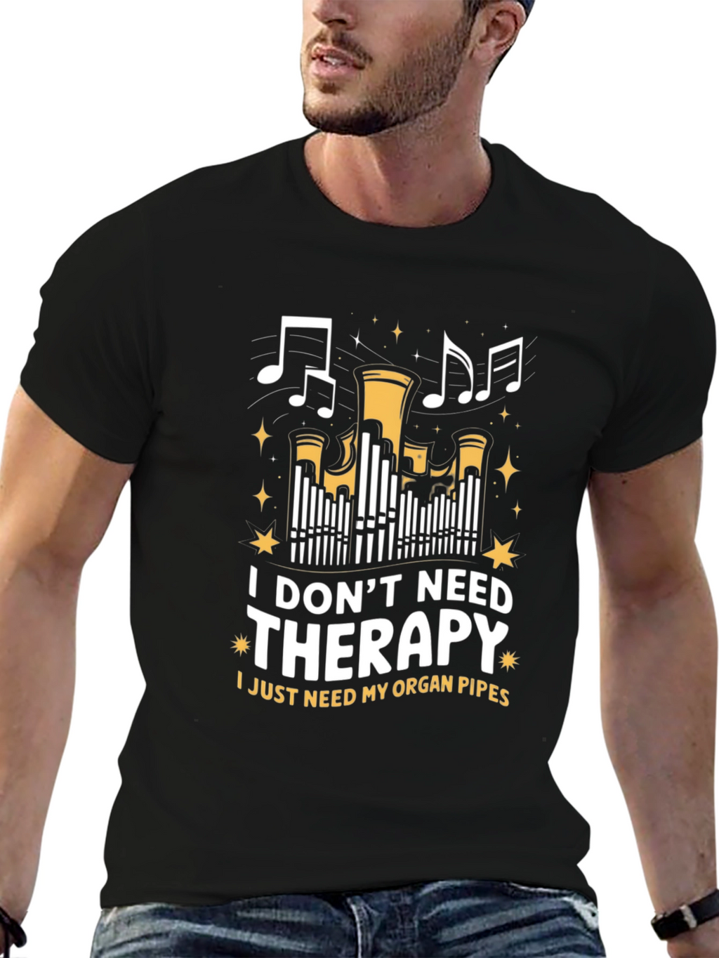 Organ Pipes Therapy T-Shirt - Music Lover Tee
