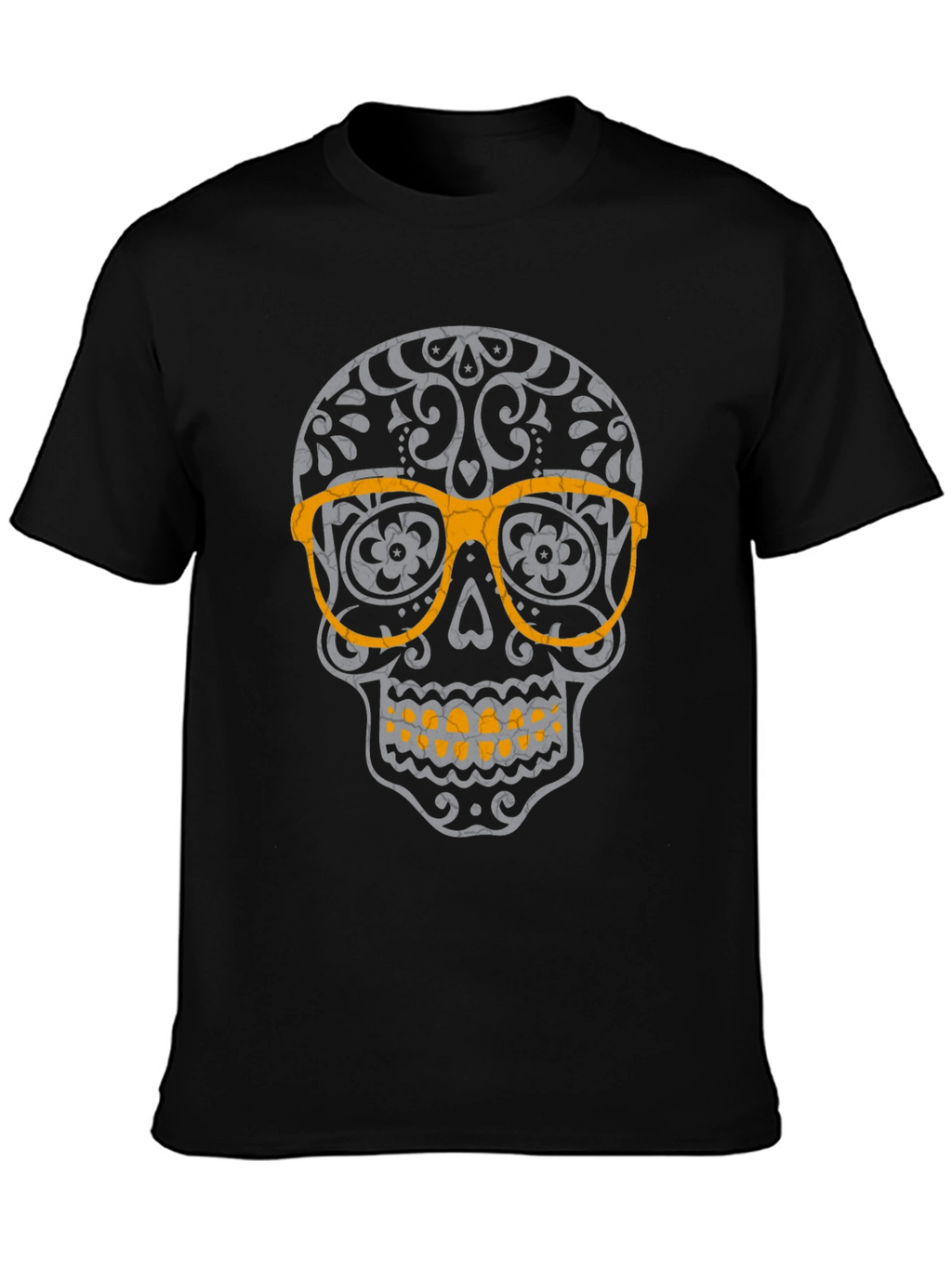 Skull with Glasses Graphic T-Shirt