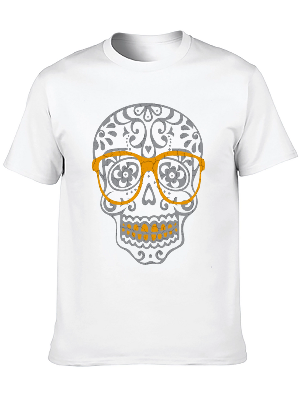 Skull with Glasses Graphic T-Shirt
