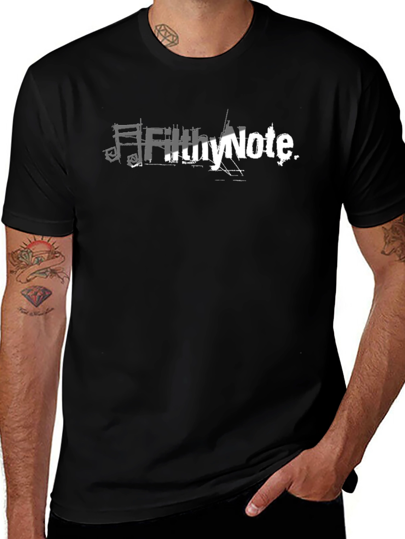 Filthy Note Graphic Tee - Music Lovers T-Shirt