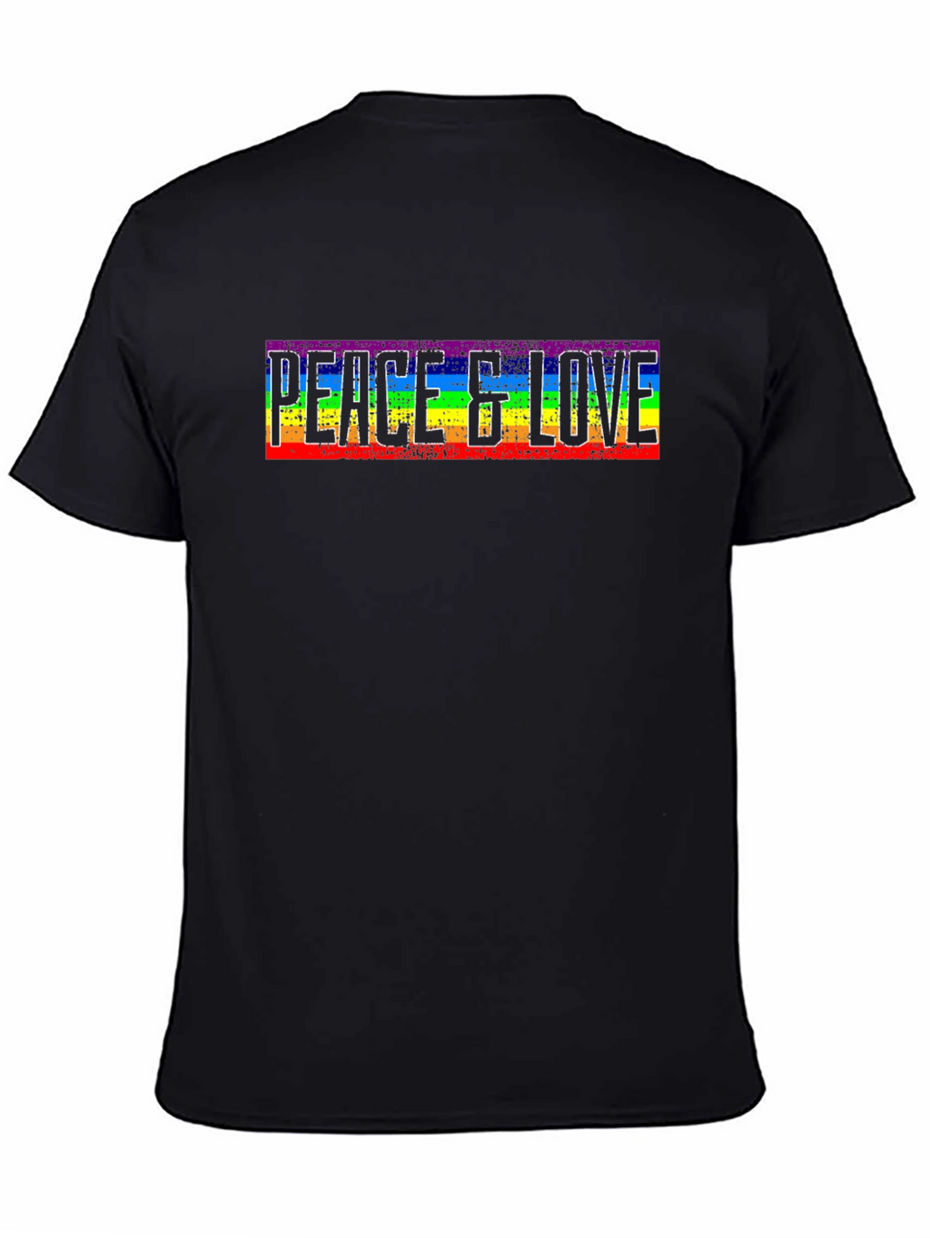 Peace & Love Rainbow Graphic T-Shirt