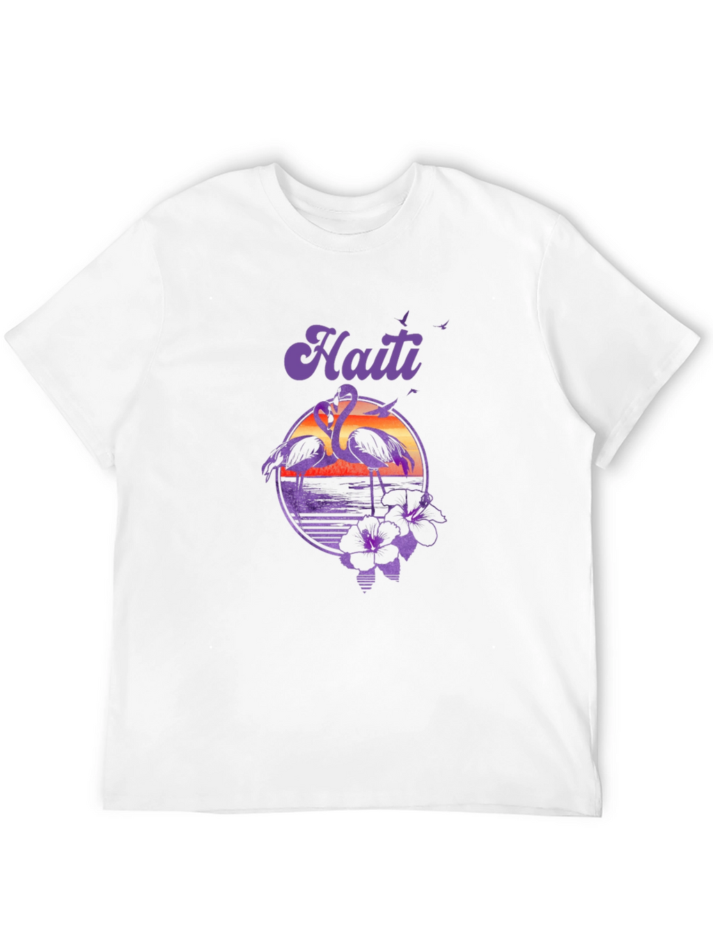Haiti Flamingo Sunset T-Shirt - Island Vibes