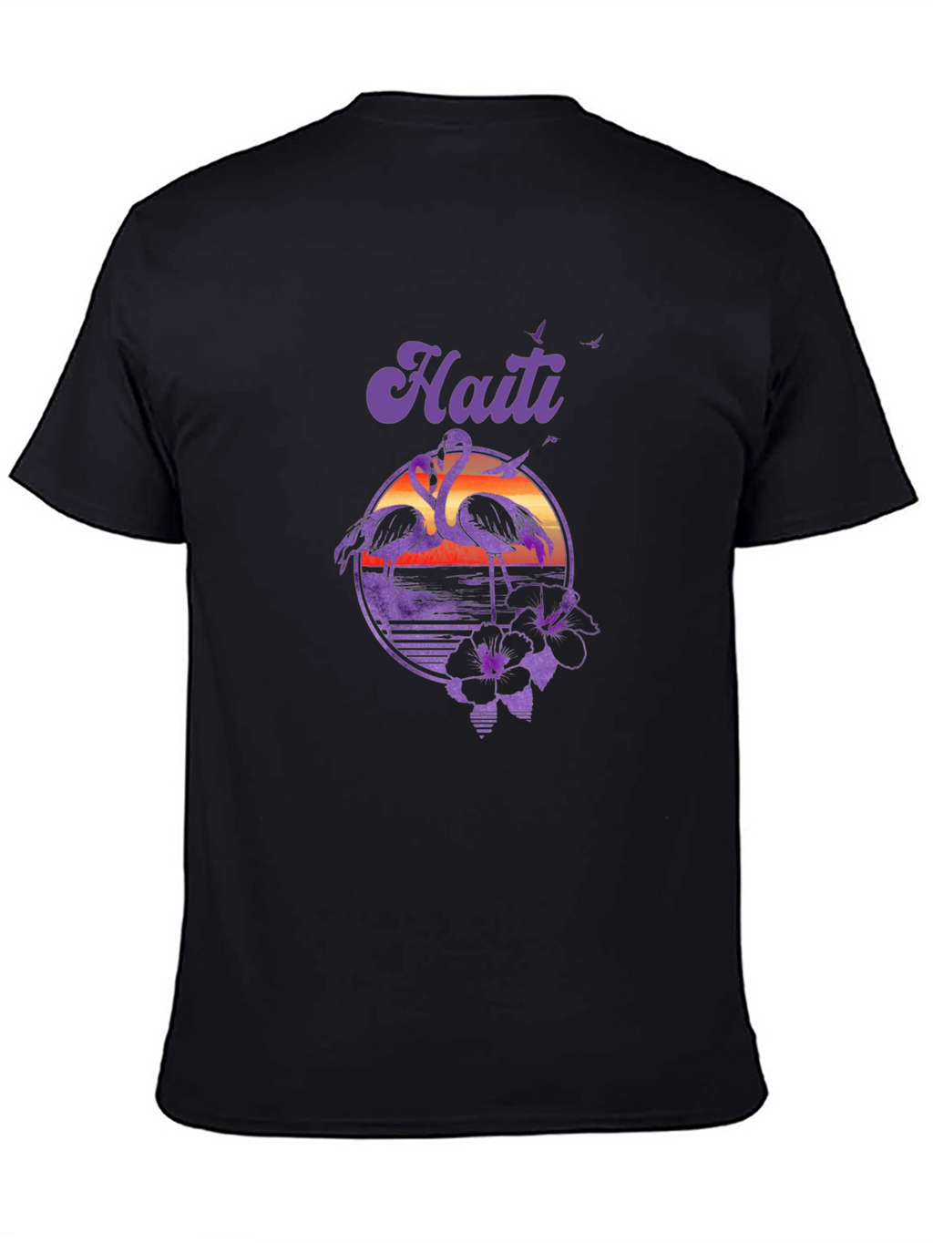 Haiti Flamingo Sunset T-Shirt - Island Vibes