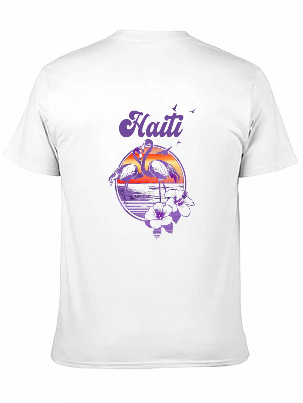 Haiti Flamingo Sunset T-Shirt - Island Vibes