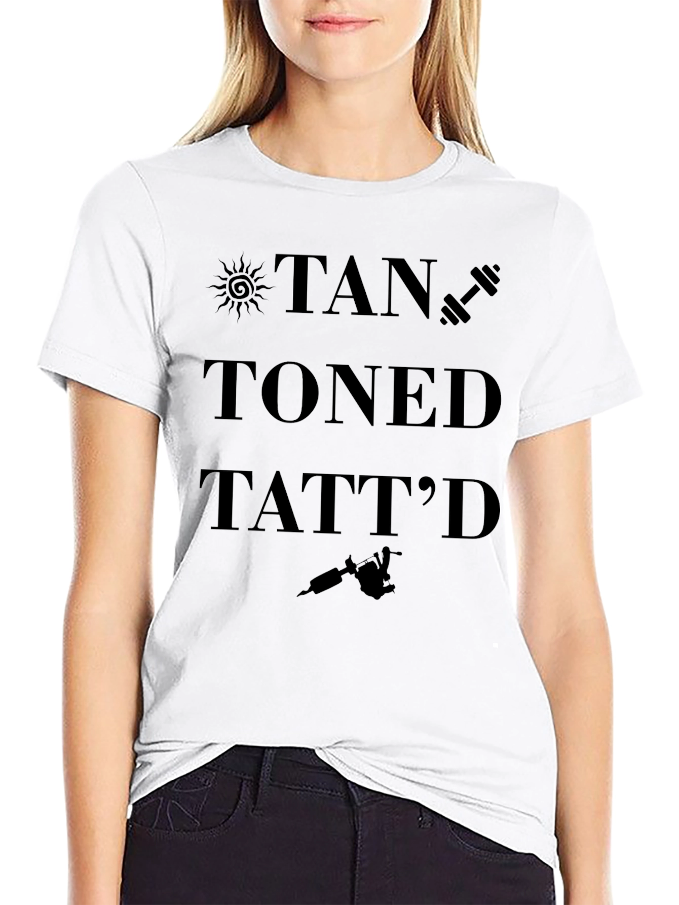 Tan Toned Tattd Graphic T-Shirt