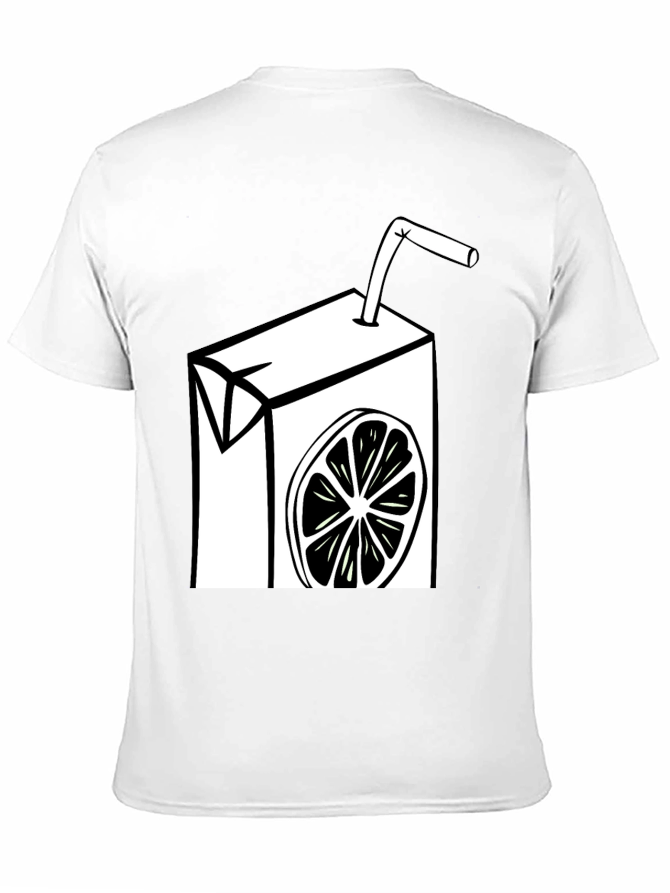 Fun Lemon Juice Box Graphic Tee - Black Cotton T-Shirt