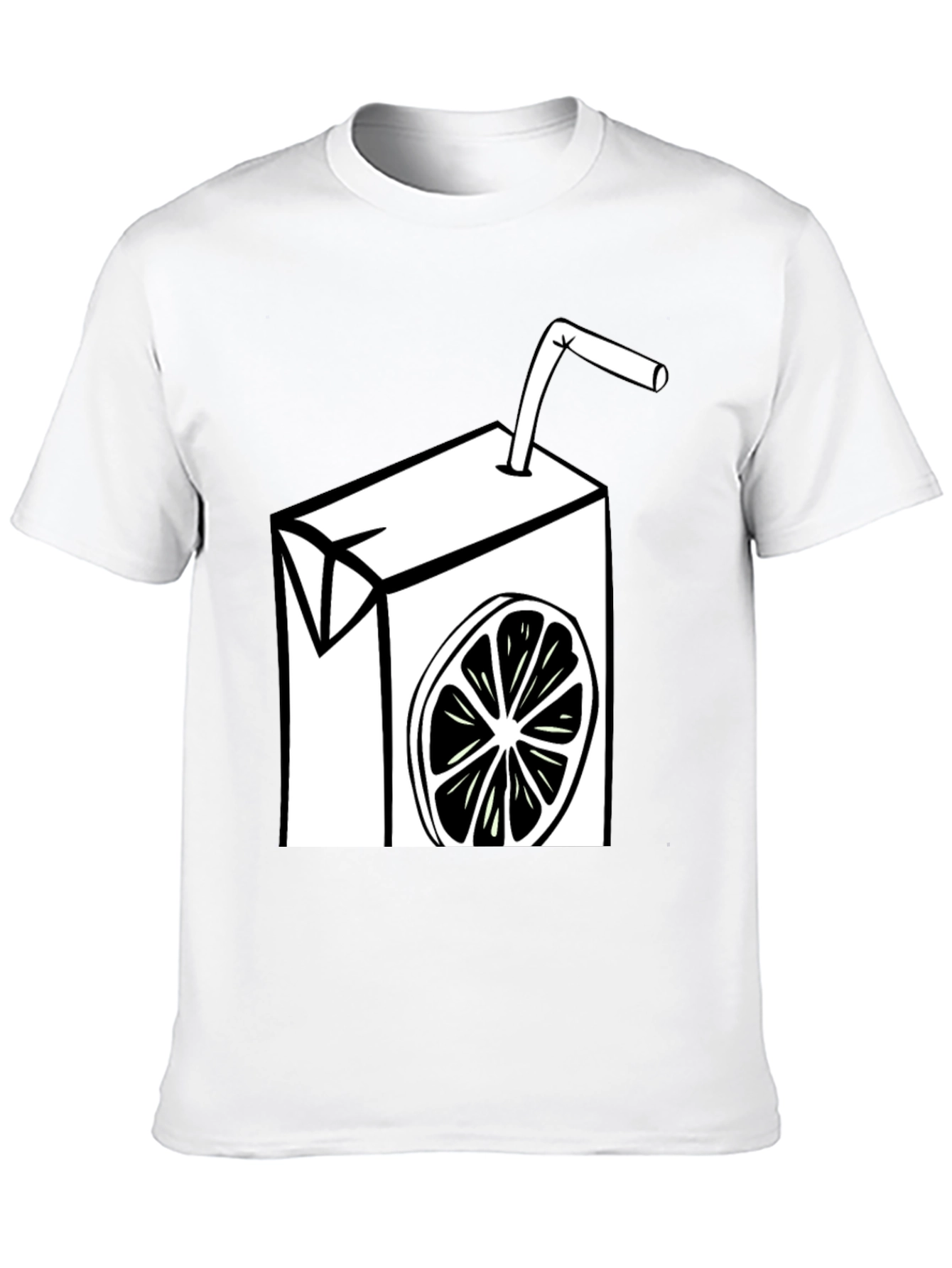 Fun Lemon Juice Box Graphic Tee - Black Cotton T-Shirt
