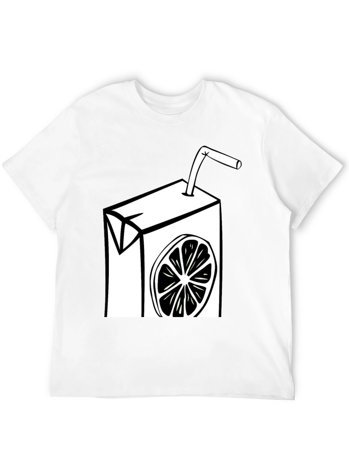 Fun Lemon Juice Box Graphic Tee - Black Cotton T-Shirt