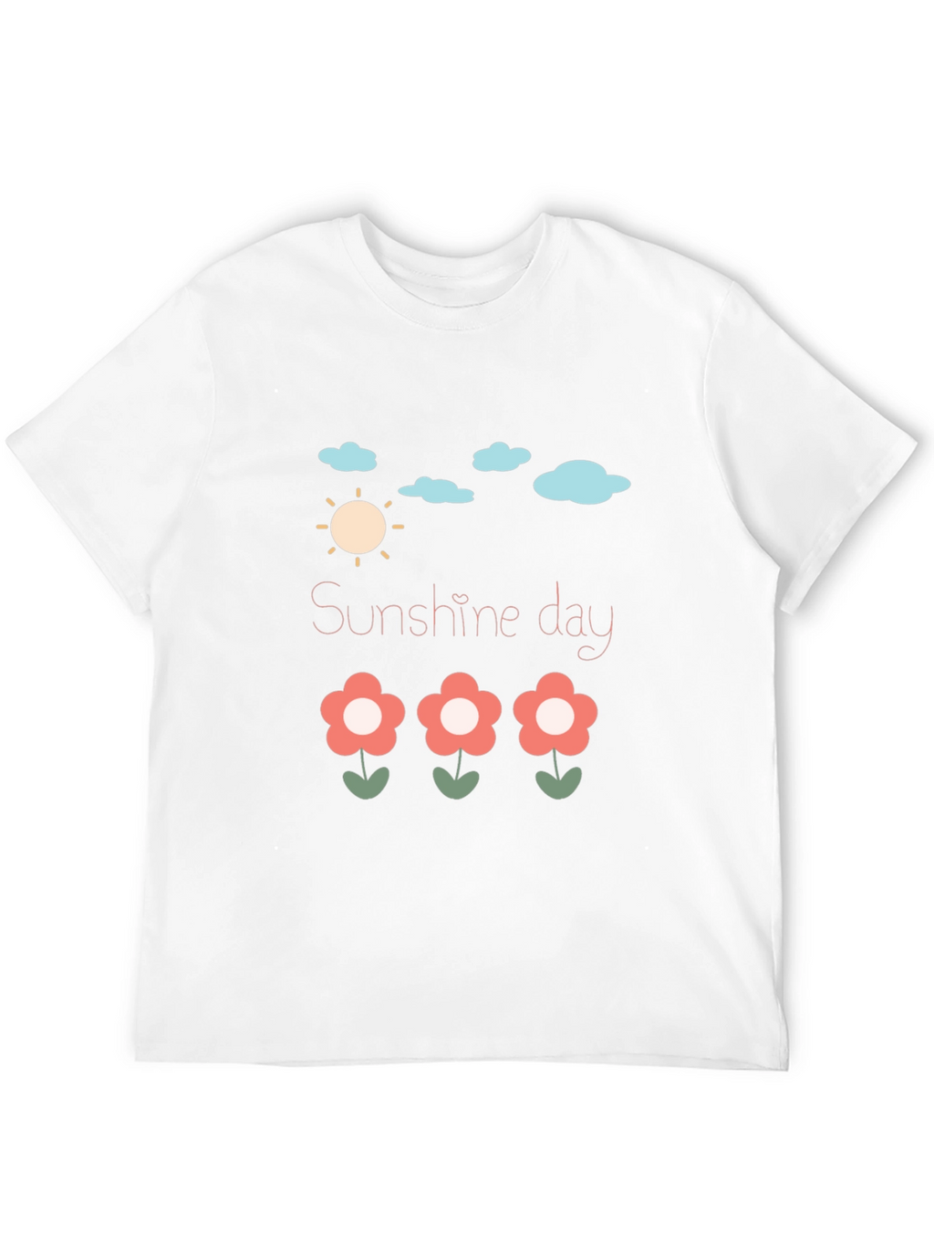 Sunshine Day Graphic Tee - Black Cotton T-Shirt