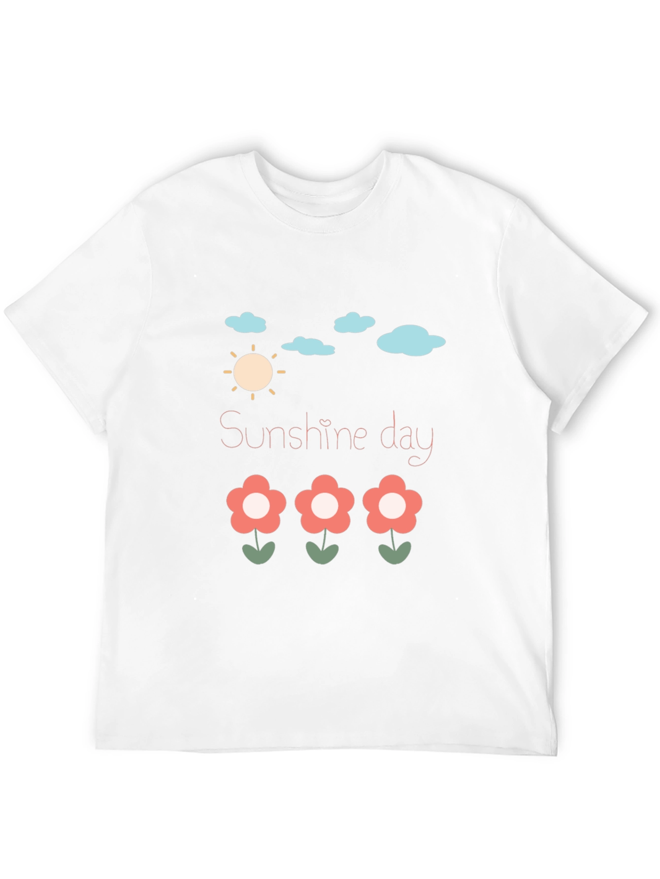 Sunshine Day Graphic Tee - Black Cotton T-Shirt