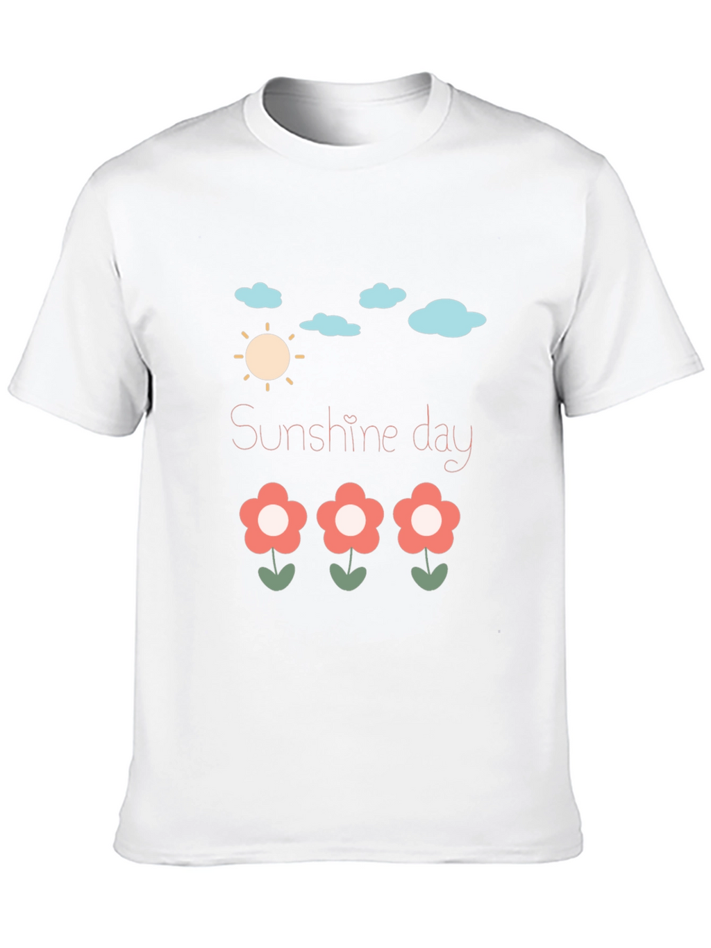 Sunshine Day Graphic Tee - Black Cotton T-Shirt