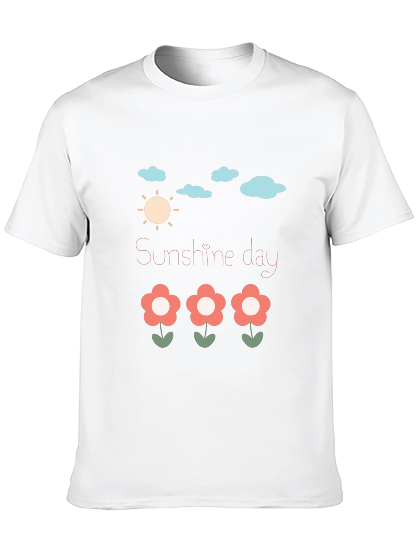 Sunshine Day Graphic Tee - Black Cotton T-Shirt
