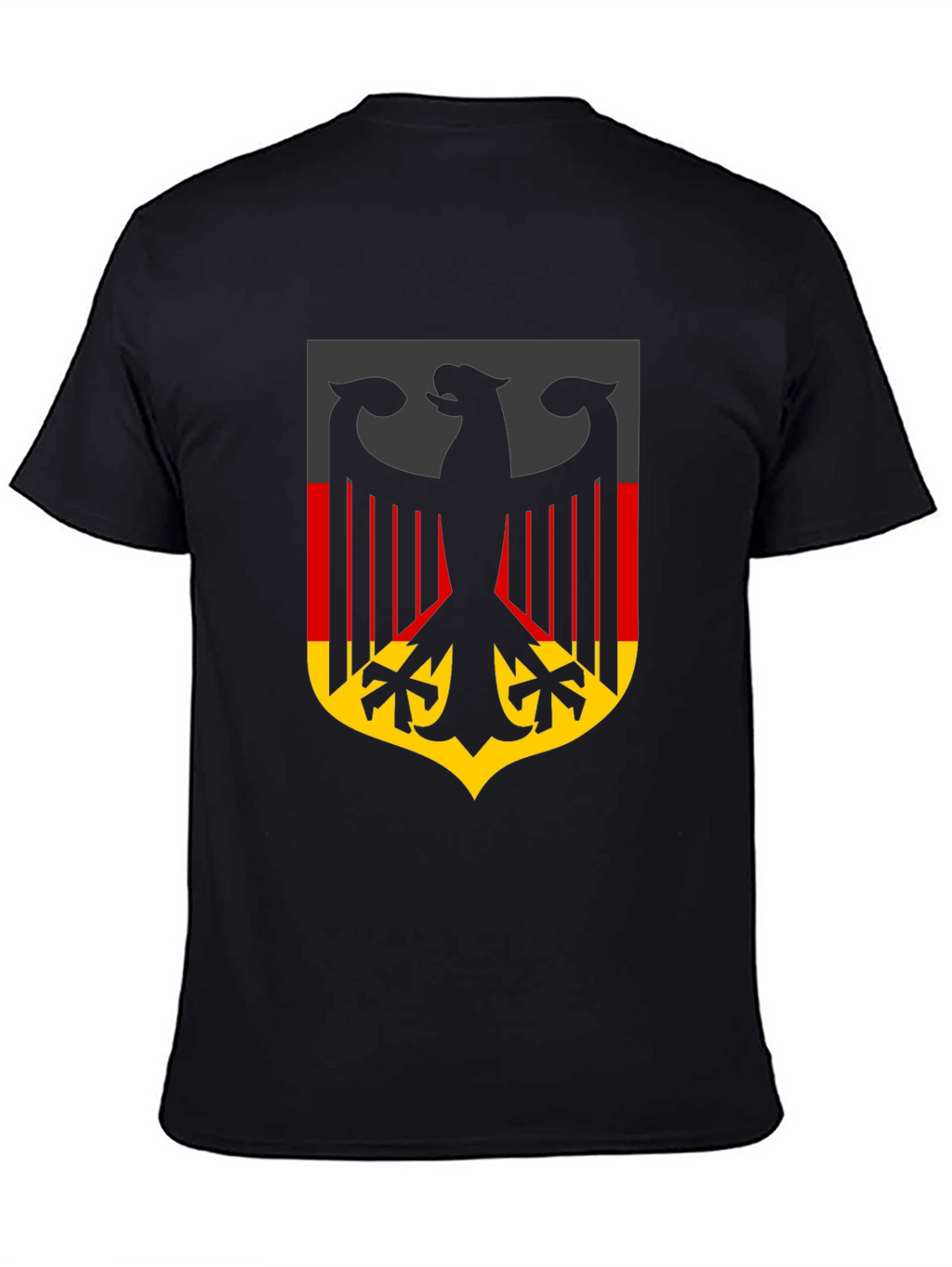 German Flag Eagle Crest Black T-Shirt