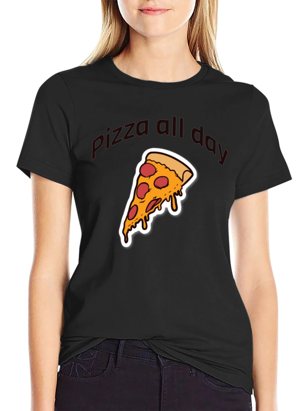Pizza All Day Graphic T-Shirt - Casual Wear