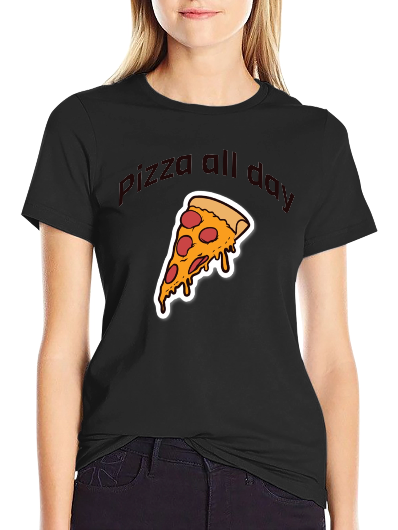 Pizza All Day Graphic T-Shirt - Casual Wear