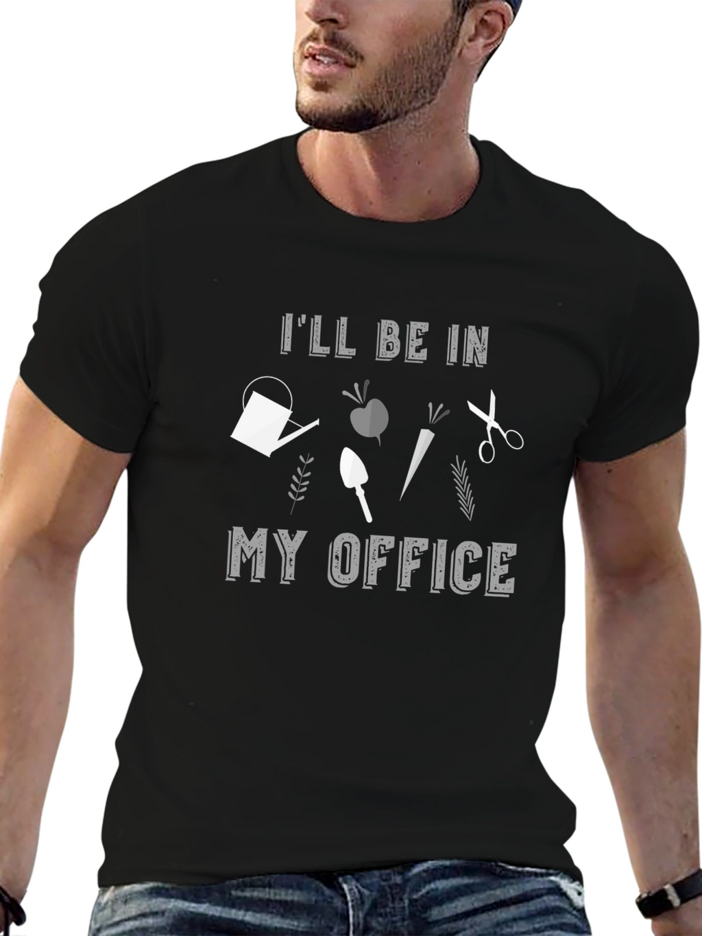 Gardeners Office T-Shirt - Black Graphic Tee