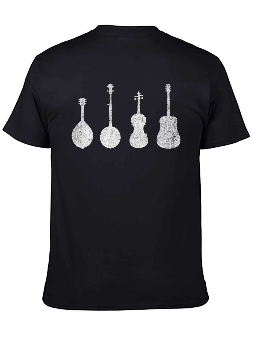 Musicians Instrument Graphic Tee - Black Cotton T-Shirt