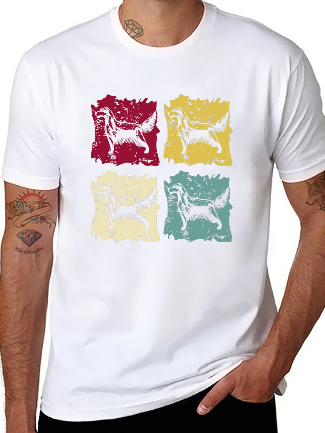 Retro Dog Pop Art Graphic Tee