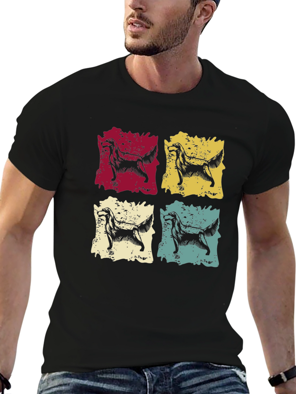 Retro Dog Pop Art Graphic Tee