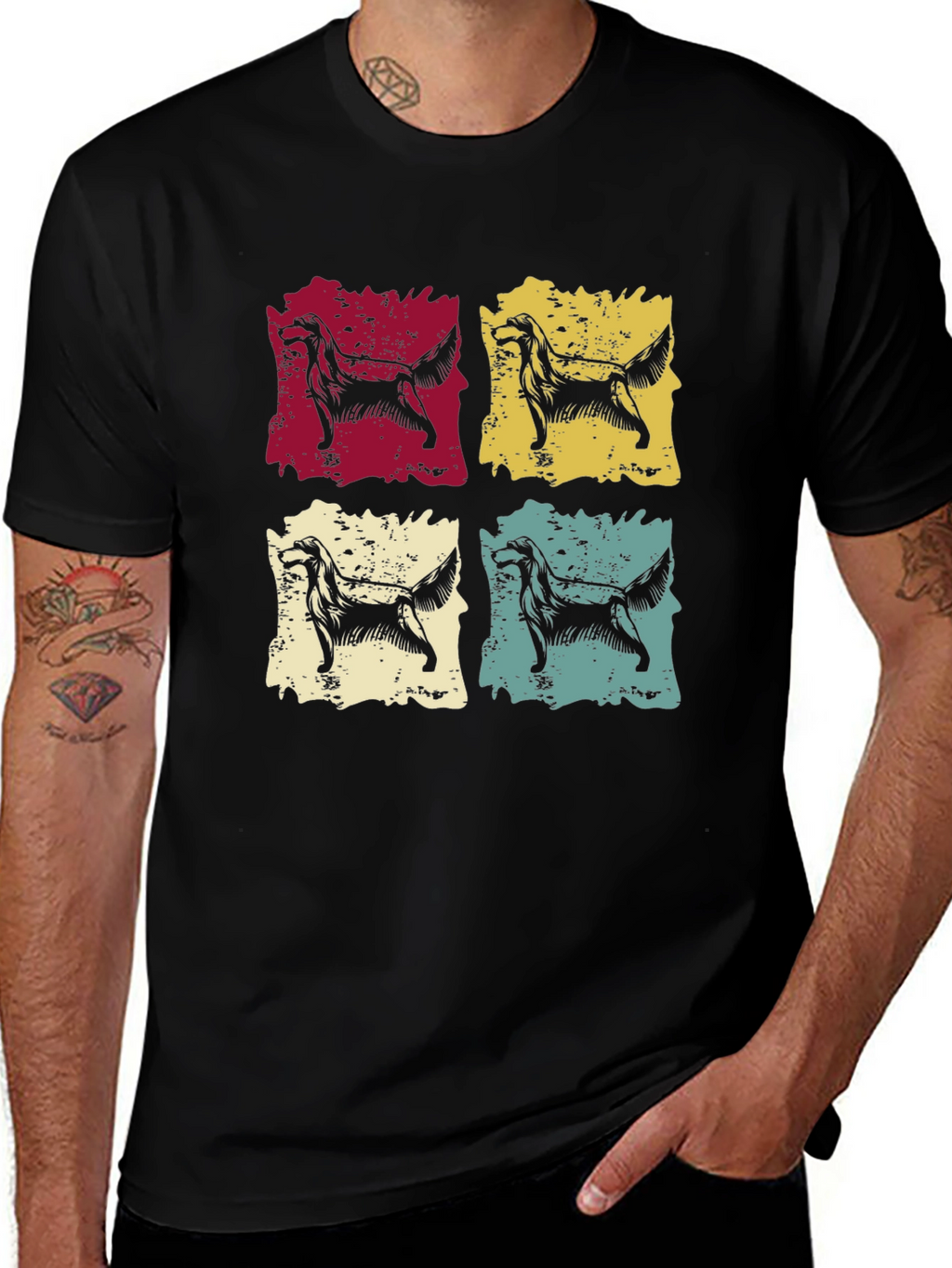 Retro Dog Pop Art Graphic Tee