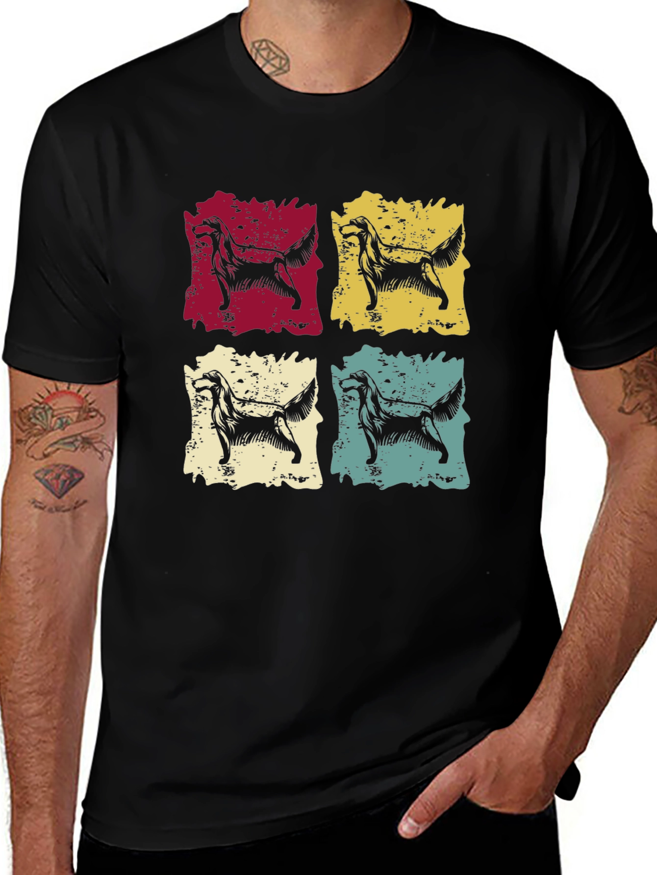 Retro Dog Pop Art Graphic Tee