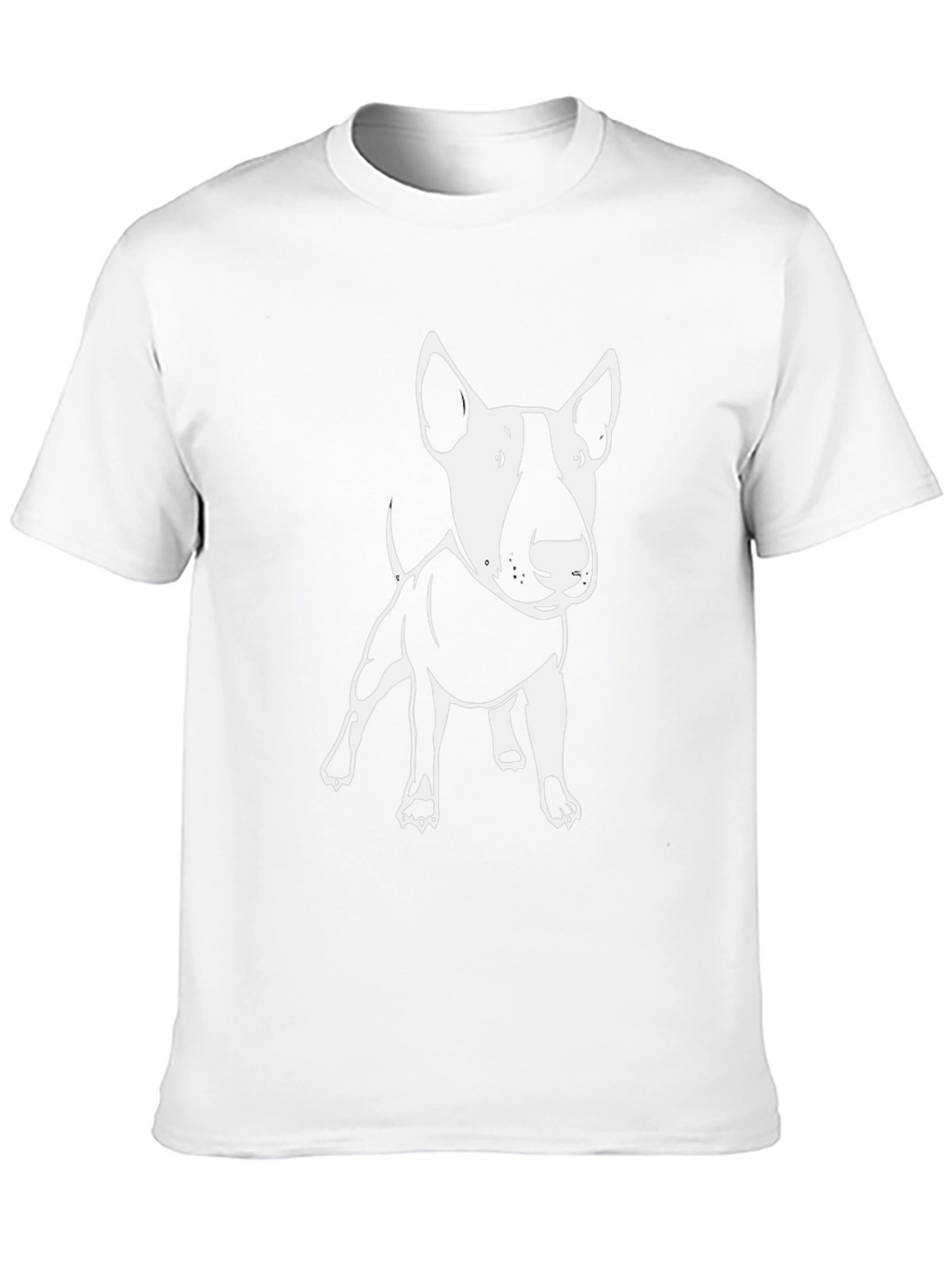 Bull Terrier Graphic Tee - Black Cotton T-Shirt